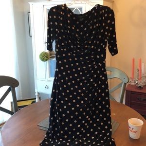 Ralph Lauren blue and white polka dot dress